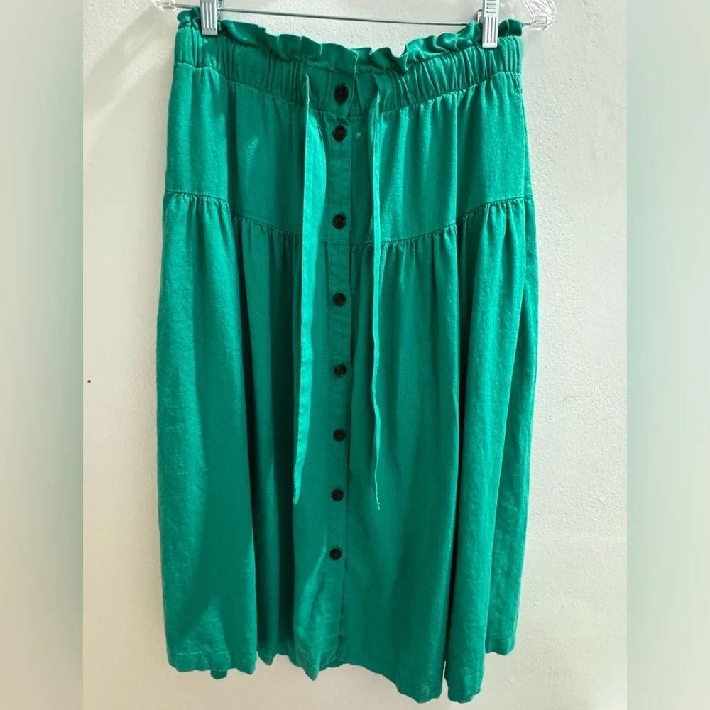 Universal Thread Green Button-Down Women's Skirt - Picture 1 of 6